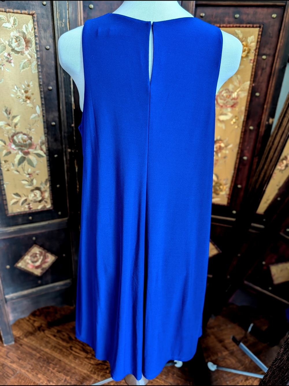 Ralph Lauren Sleeveless Midi Dress Size 10 in Dark Purple Flowy Party Wedding - Picture 3 of 8